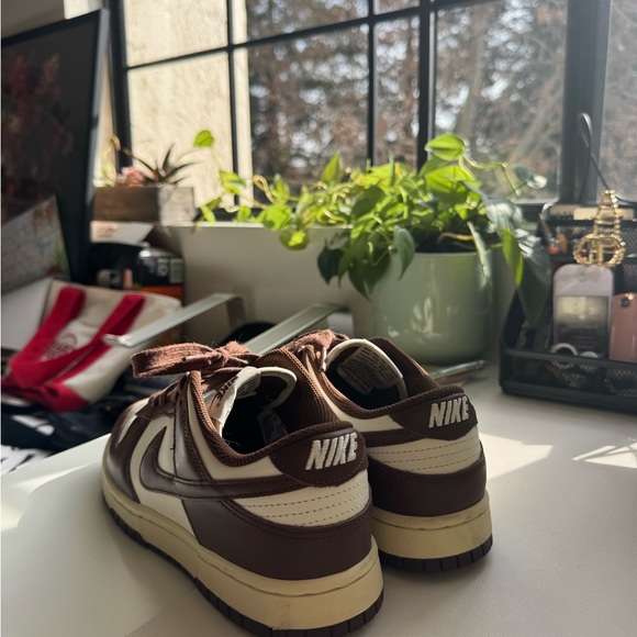 Nike Dunks Chocolate Brown and White Sneakers - Picture 2 of 2